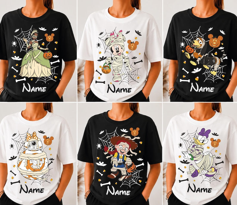 Disney Halloween Shirt, Mickey Mouse Halloween Shirt, Minnie Mouse Halloween Shirt, Personalized Character Tee, Custom Halloween Shirt