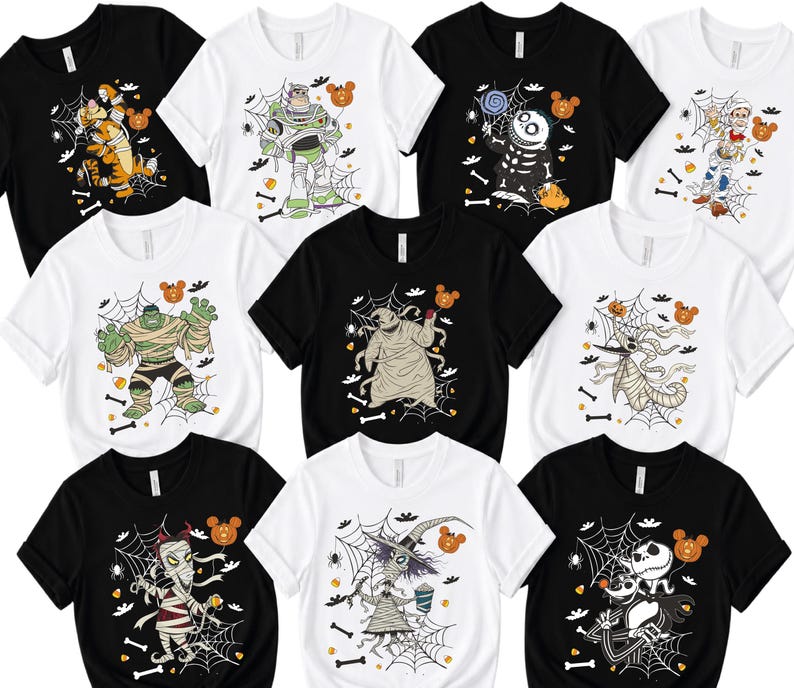 Disney Halloween Shirt, Mickey Mouse Halloween Shirt, Minnie Mouse Halloween Shirt, Personalized Character Tee, Custom Halloween Shirt