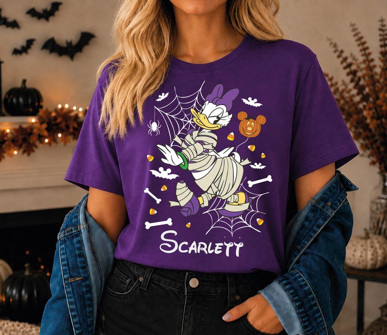 Disney Halloween Shirt, Mickey Mouse Halloween Shirt, Minnie Mouse Halloween Shirt, Personalized Character Tee, Custom Halloween Shirt