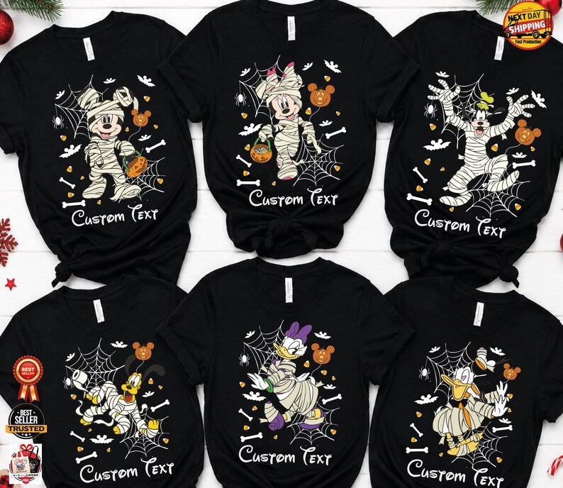 Disney Halloween Shirt, Mickey Mouse Halloween Shirt, Minnie Mouse Halloween Shirt, Personalized Character Tee, Custom Halloween Shirt