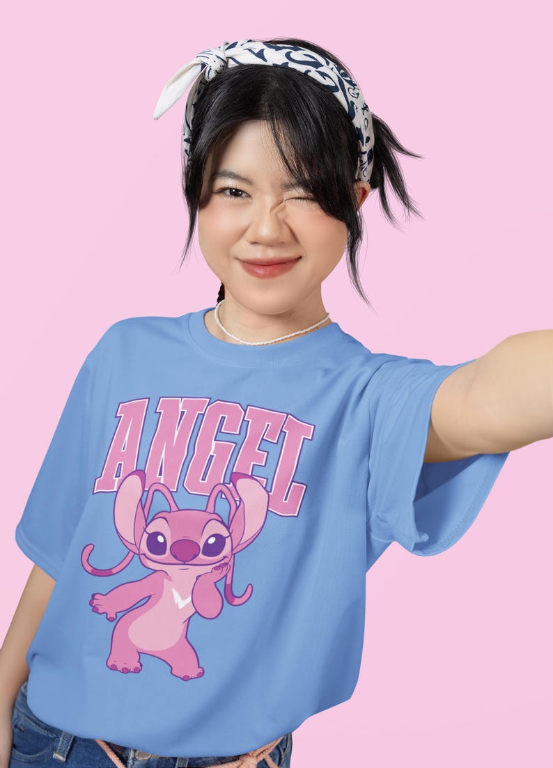 Disney Angel Shirt, Disney Lilo & Stitch Shirt, Disney Gift Shirt, Magic Kingdom Tee, Disney Cute Angel Hoodie, Stitch Birthday Shirt