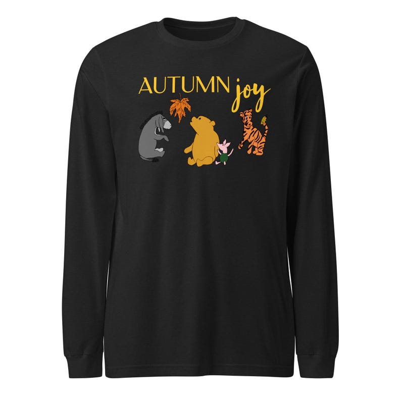 Winnie the Pooh Autumn Joy Long Sleeve Tee, Piglet Eeyore Tigger Fall Shirt
