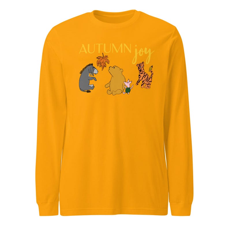 Winnie the Pooh Autumn Joy Long Sleeve Tee, Piglet Eeyore Tigger Fall Shirt