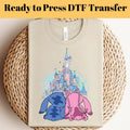 Stitch Angel Castle DTF Transfer, Disney Stitch Shirt Transfer, Disney Vacation Shirt, Ready to Press, Disney Trip DTF, Disneyland DTF