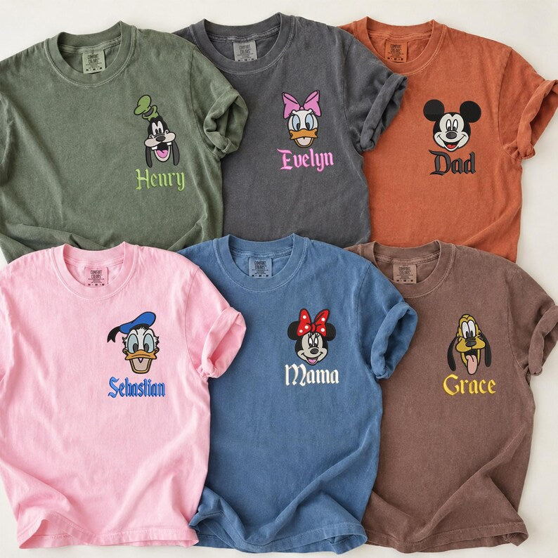 Embroidered Stitch Angel Couple Shirt, Custom Disney Family Matching Tee Gift
