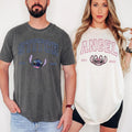 Embroidered Stitch Angel Couple Shirt, Custom Comfort Colors Disney Trip Tee