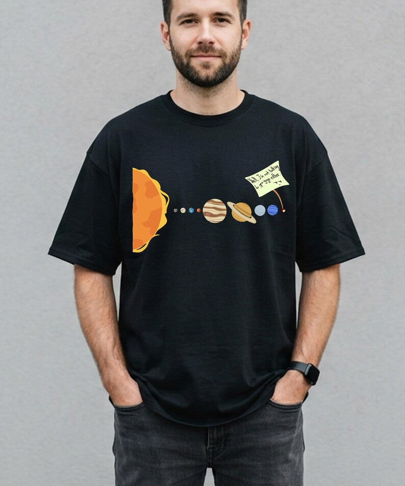Funny Solar System Shirt, Pluto Meme Tee, Astronomy Gift, Geeky Space Shirt, Outer Science Apparel, Cute Planet T-Shirt, Unisex Cotton Tee