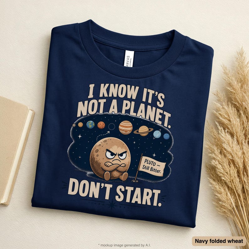 Funny Astronomy Shirt | Pluto Space Tee | Science Shirt | Pluto Is Still Bitter