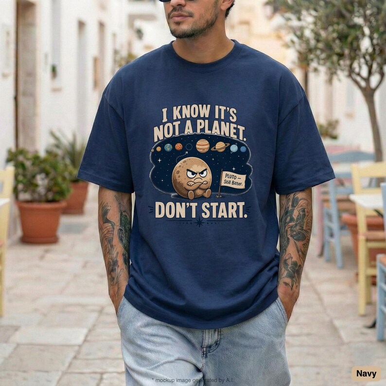 Funny Astronomy Shirt | Pluto Space Tee | Science Shirt | Pluto Is Still Bitter