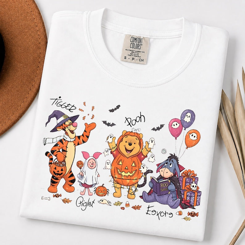 Custom Halloween T-Shirts 2026, ,Piglet halloween, Family Holiday Tour , Trendy Haloween 2026, Mickey Minnie Not so scary, Hocus Pocus.