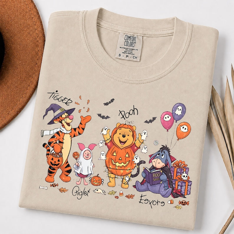 Custom Halloween T-Shirts 2026, ,Piglet halloween, Family Holiday Tour , Trendy Haloween 2026, Mickey Minnie Not so scary, Hocus Pocus.