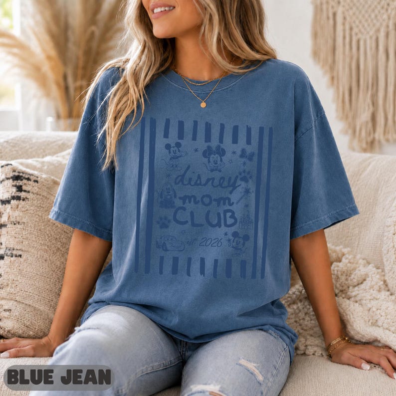 Disney Mom Club Est 2026 Matching Shirt, Mickey Minnie Pluto Graphic Tee, Cute Matching Top, Mom Club Gift Matching Sweatshirt Top