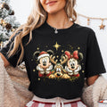 Disney Christmas Shirt, Mickey Minnie and Pluto Holiday Tee, Vintage Magical Character Short Sleeve Shirt, Family Vacation Gift