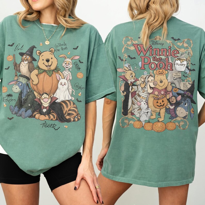 2 Sided Comfort Colors Retro Winnie Pooh and Friends product image 5