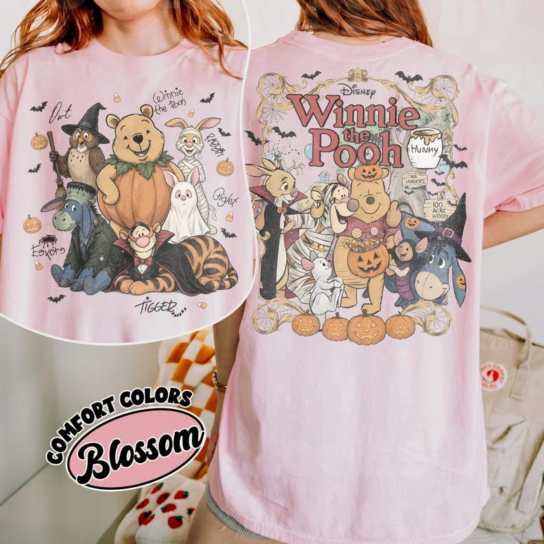 2 Sided Comfort Colors Retro Winnie Pooh and Friends product image 3