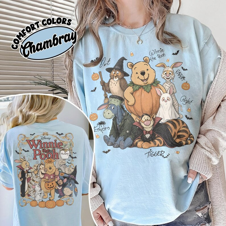2 Sided Comfort Colors Retro Winnie Pooh and Friends product image 11