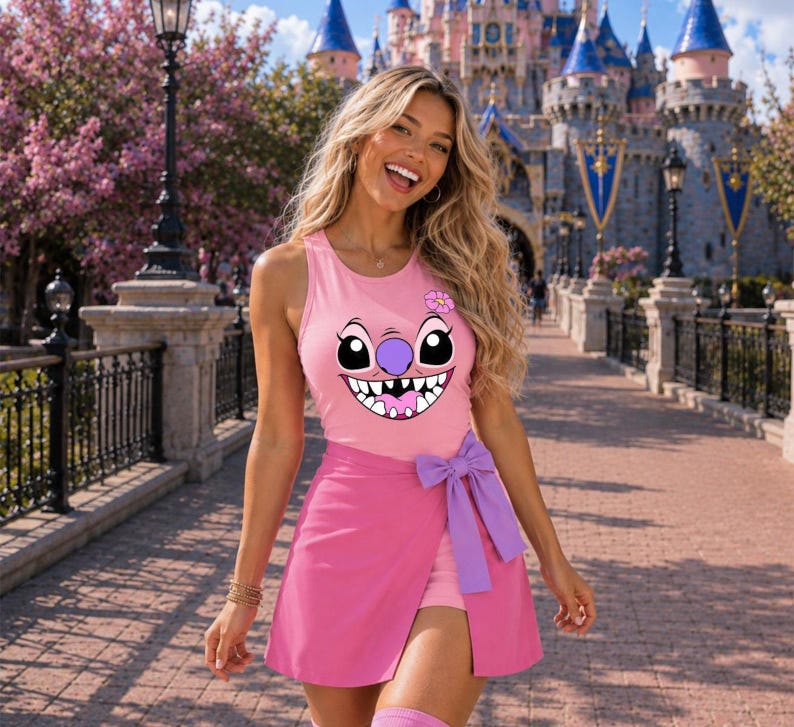 Lilo and Stitch Halloween Tennis Dress Costume, Angel and Stitch Party Dress, Movie Couple Trip Dress, Halloween Costume Dress