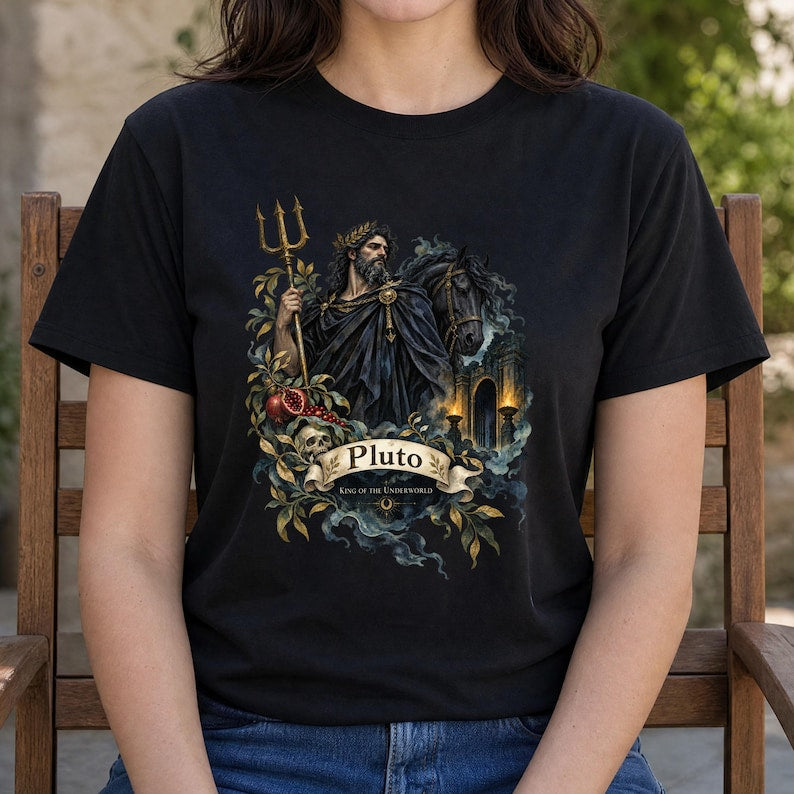 Tarot Pluto Shirt - Front or Back Print - Mythology Gift