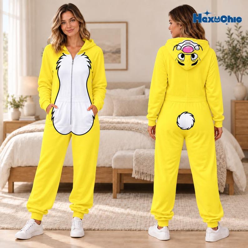 Halloween Winnie The Pooh Costume Pajamas Jumpsuit, Pooh Piglet Tigger Eeyore Cosplay Matching Group, Halloween Cosplay Costume