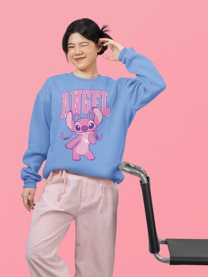 Disney Angel Shirt, Disney Lilo & Stitch Shirt, Disney Gift Shirt, Magic Kingdom Tee, Disney Cute Angel Hoodie, Stitch Birthday Shirt