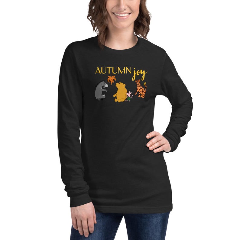 Winnie the Pooh Autumn Joy Long Sleeve Tee, Piglet Eeyore Tigger Fall Shirt