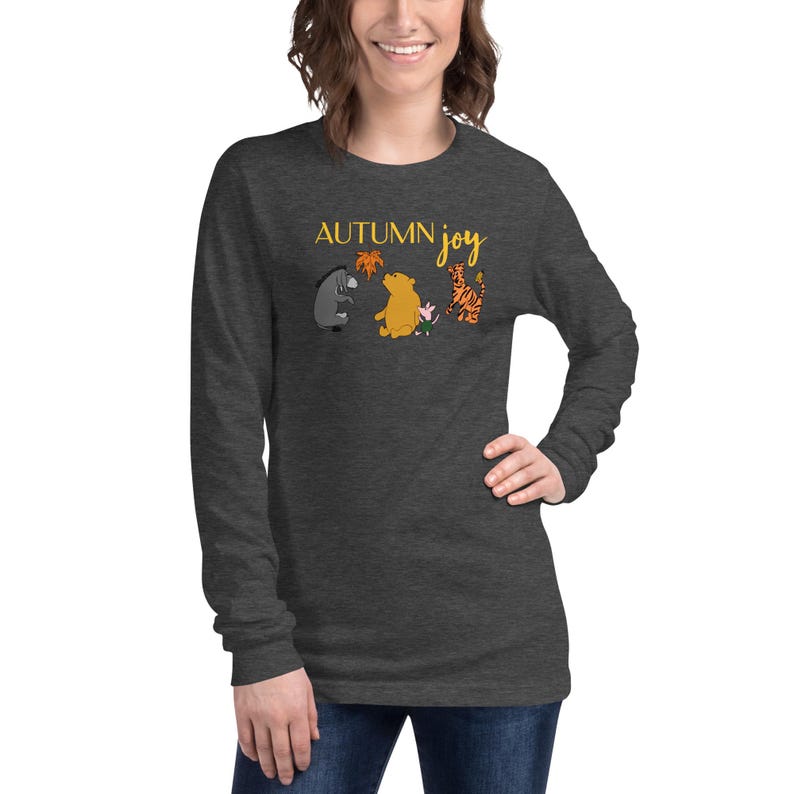 Winnie the Pooh Autumn Joy Long Sleeve Tee, Piglet Eeyore Tigger Fall Shirt