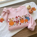Winnie the Pooh Halloween Embroidered Sweatshirt, Pooh Piglet Tigger Eeyore Fall T-shirt, Pumpkin Embroidery Crewneck, Cozy Autumn Spooky