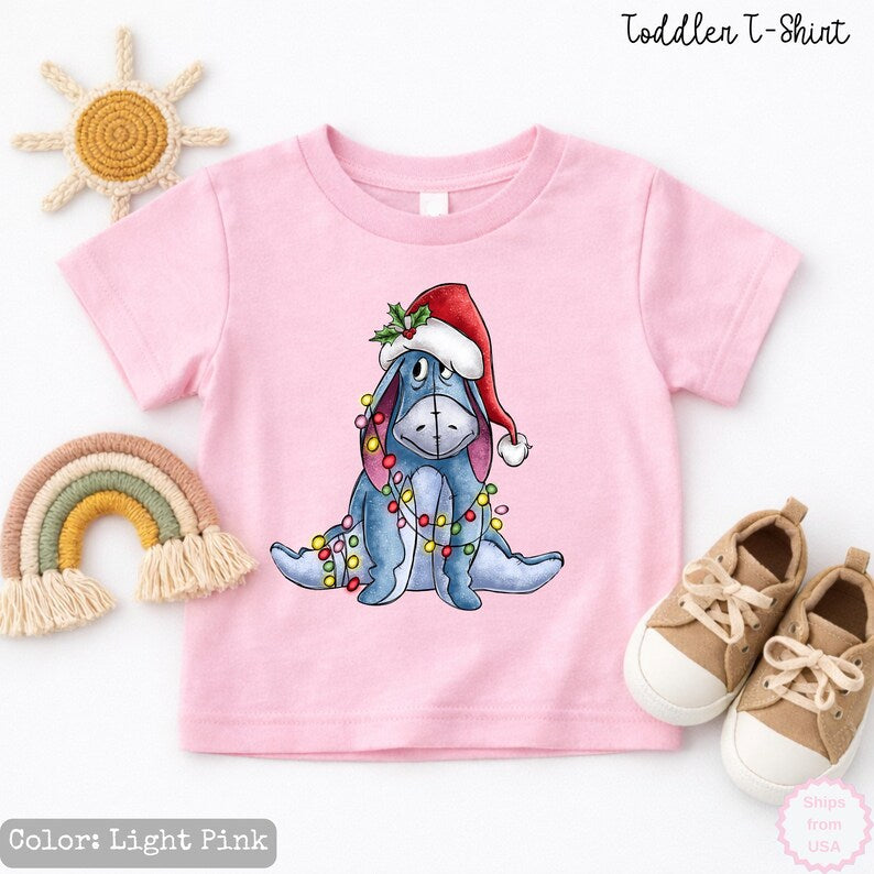 Winnie the Pooh Characters Christmas Shirt,The Pooh Eeyore Tigger Piglet Family Matching Christmas Tee,Disney Christmas Party Shirt,Xmas Tee