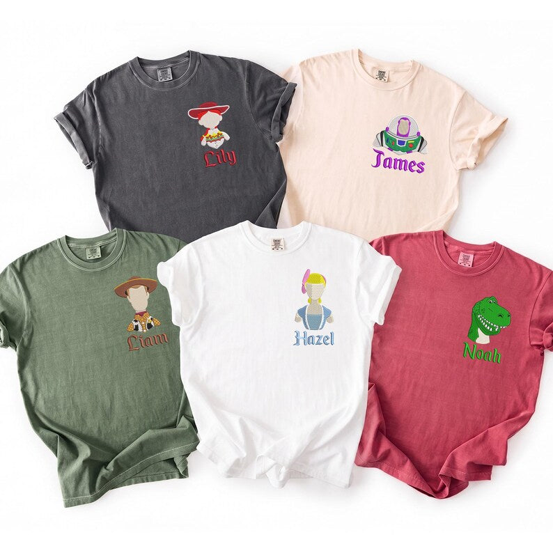 Embroidered Stitch Angel Couple Shirt, Custom Disney Family Matching Tee Gift