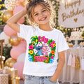 Personalized Cute Birthday Shirt, Custom Name and Age Girl Tee, Angel Stitc Party Top, Kids Birthday Gift, Kids Adult youth shirt.