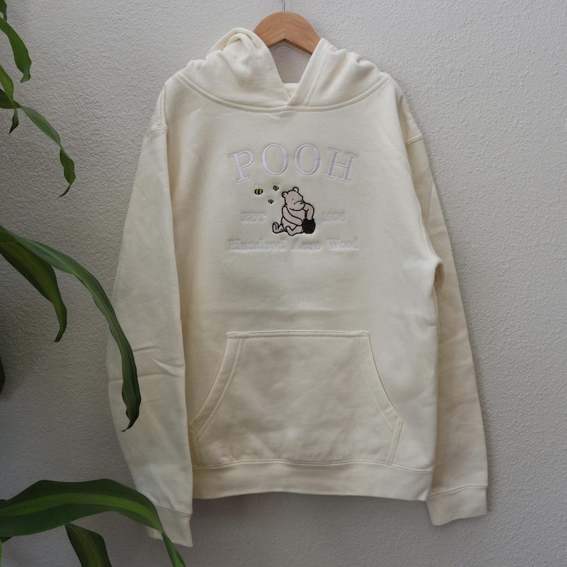 Kids Piglet Hoodie, Embroidered Classic Storybook Youth Sweatshirt