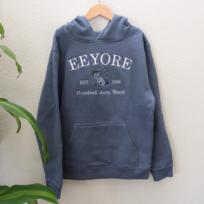 Kids Piglet Hoodie, Embroidered Classic Storybook Youth Sweatshirt
