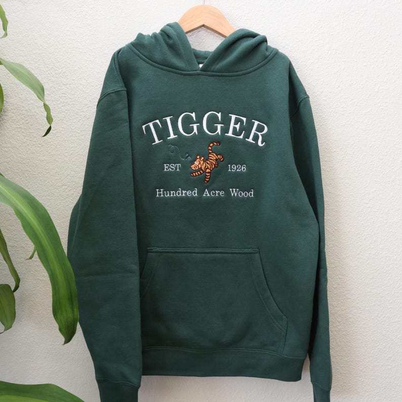 Kids Piglet Hoodie, Embroidered Classic Storybook Youth Sweatshirt