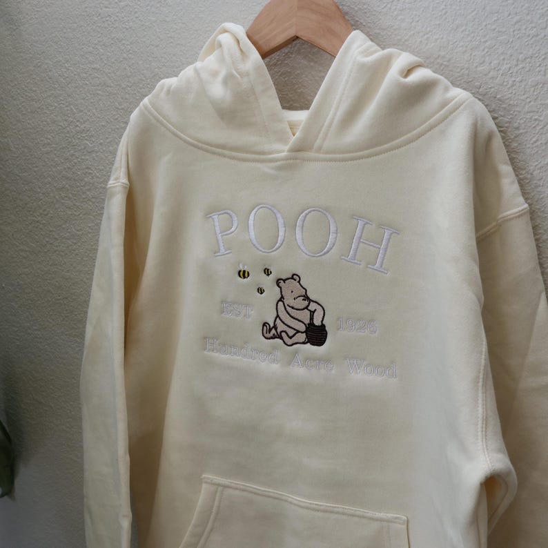 Kids Piglet Hoodie, Embroidered Classic Storybook Youth Sweatshirt