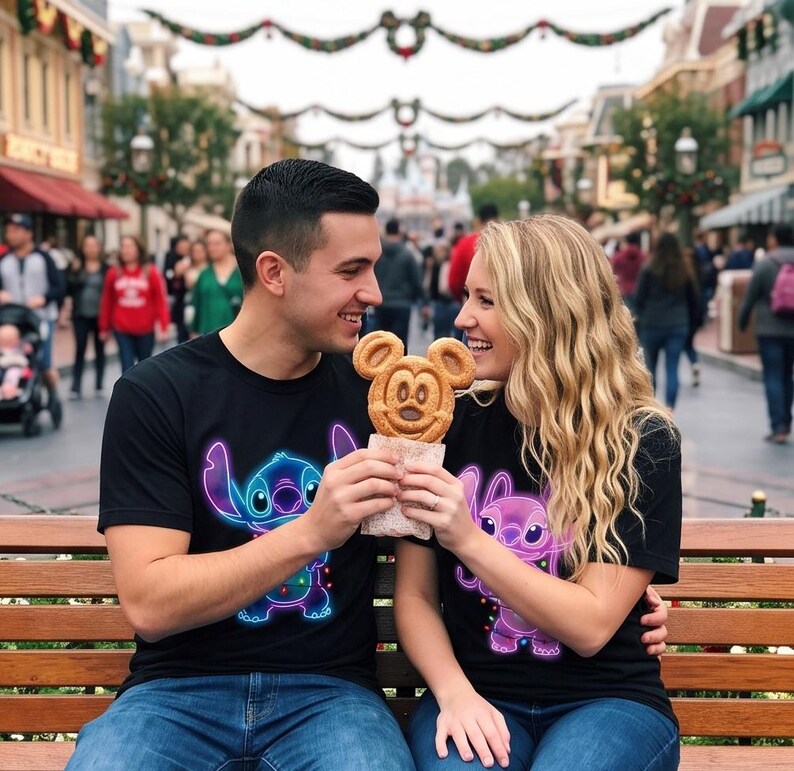 Stitch Angel Christmas Shirts, Disney Christmas Matching Couple Tee, Stitch Holiday Shirt, Angel Christmas Shirt, Cute Christmas Gift 2026