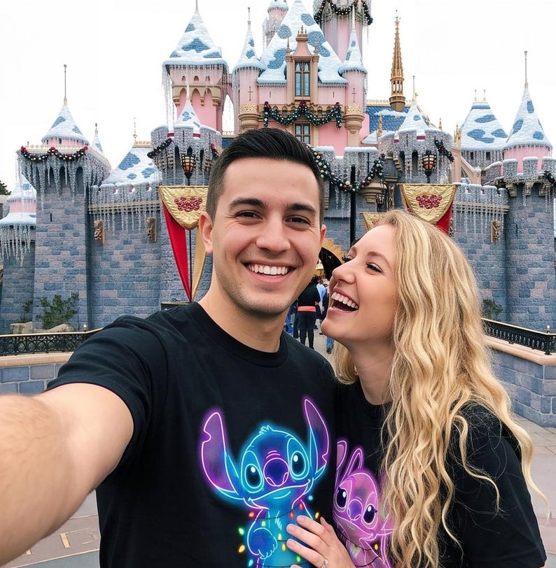 Stitch Angel Christmas Shirts, Disney Christmas Matching Couple Tee, Stitch Holiday Shirt, Angel Christmas Shirt, Cute Christmas Gift 2026