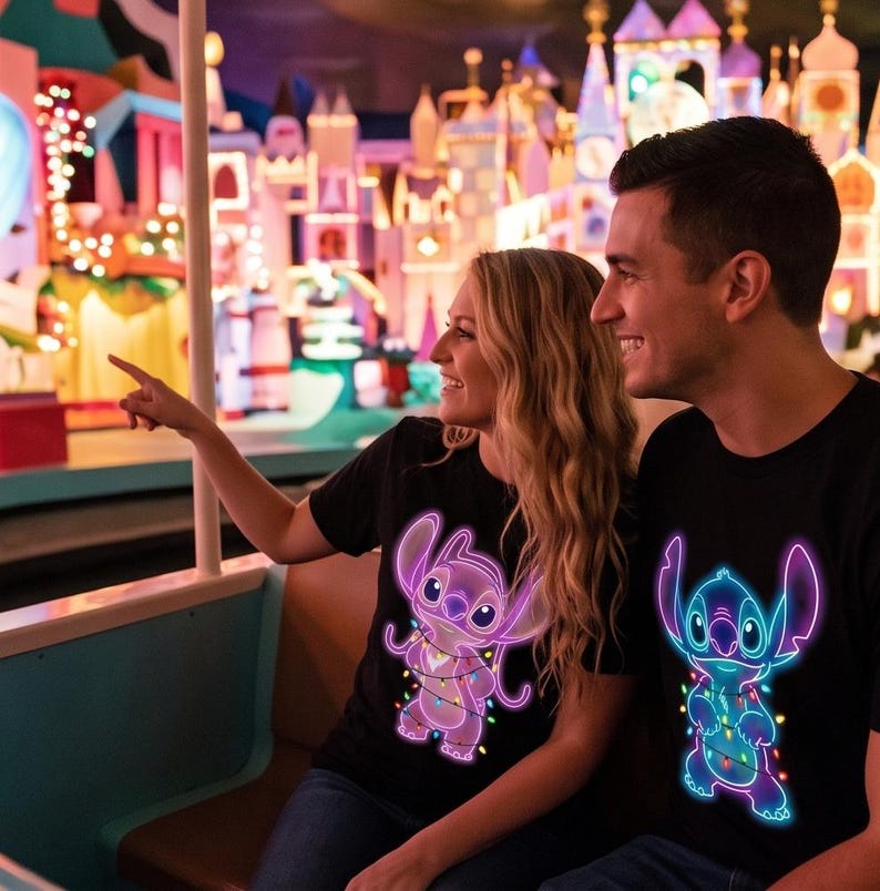 Stitch Angel Christmas Shirts, Disney Christmas Matching Couple Tee, Stitch Holiday Shirt, Angel Christmas Shirt, Cute Christmas Gift 2026