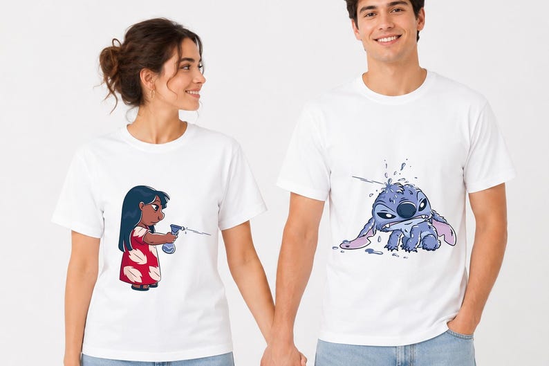 Lilo and Stitch Matching Shirts, Couple Disney Shirt, Stitch And Angel Shirt, Disney Ohana Shirt, Matching Disney Shirts, WDW Family Shirt