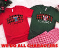 Stitch and Angel Christmas Couple T-Shirt, Lilo & Stitch Holiday Tee, Disney Christmas Shirt, Cute Gift for Kids
