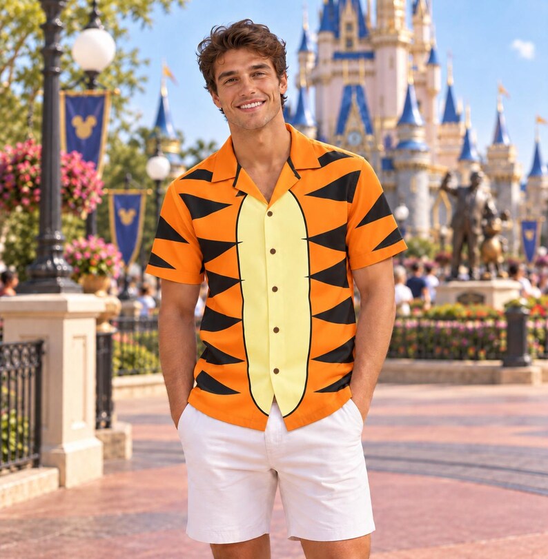 Winnie The Pooh Hawaiian Shirt, Tigger Eeyore Piglet Rabbit Button Up, Disney Vacation Button Down Shirt, Magic Disneybound Park Outfits Tee