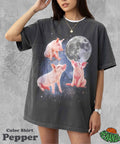 Three Pigs Retro Graphic T-shirts, Vintage Pigs Moon Tshirt, Pigs Shirt, Funny Pigs Tee, Oversized Meme Pigs Tee, Piglet Shirt, Pig Tee