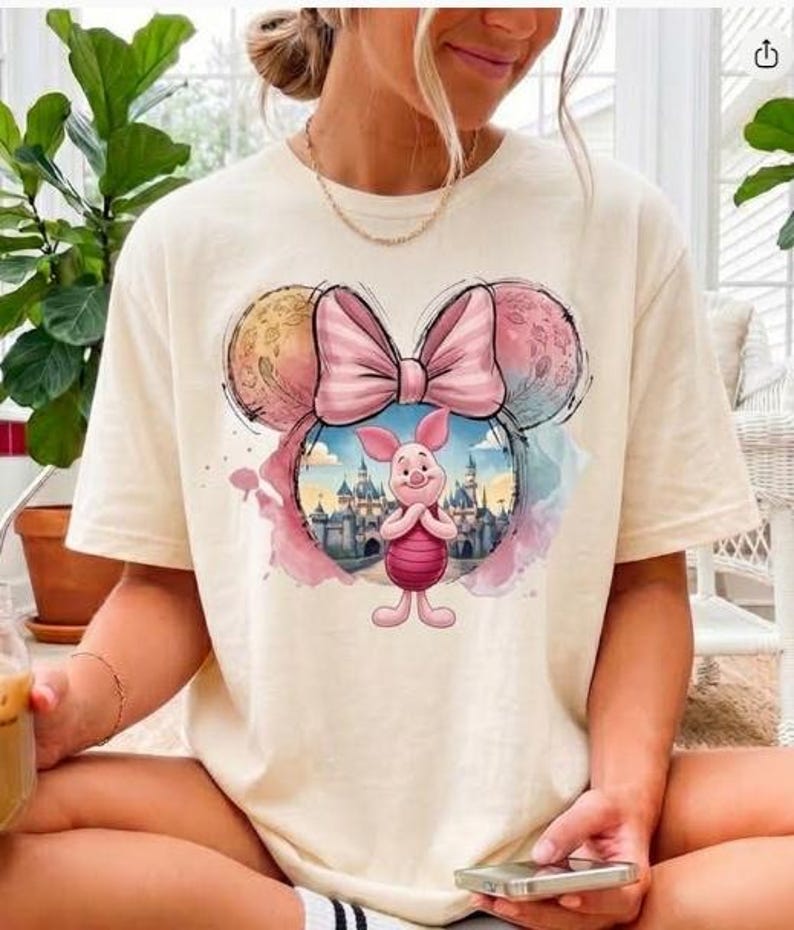 Winnie the Pooh T-Shirt, Retro Disney Castle Shirt, Watercolor Tigger Piglet Eeyore Tee, Magical Kingdom Apparel, Cute Cartoon Matching Top