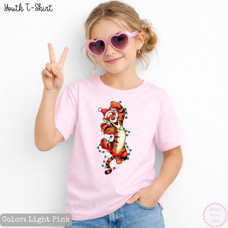 Winnie the Pooh Characters Christmas Shirt,The Pooh Eeyore Tigger Piglet Family Matching Christmas Tee,Disney Christmas Party Shirt,Xmas Tee