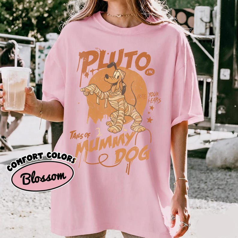 Tails of Mummy Mouse Disney Halloween Shirt, Comfort Colors Mickey Minnie Daisy Donald Goofy Pluto Mummy Tee, Retro Spooky Family Vacation