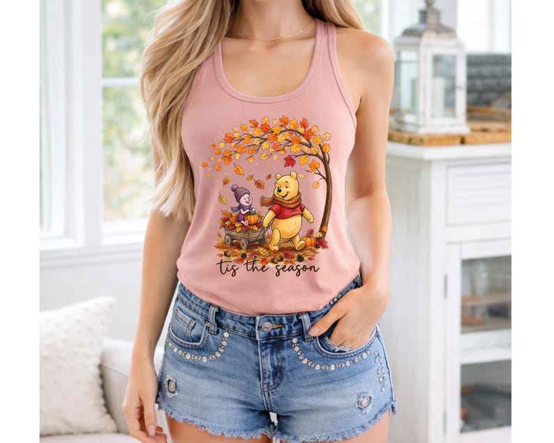 Winnie the Pooh and Piglet Fall Season Tank Top, Magic product image 4