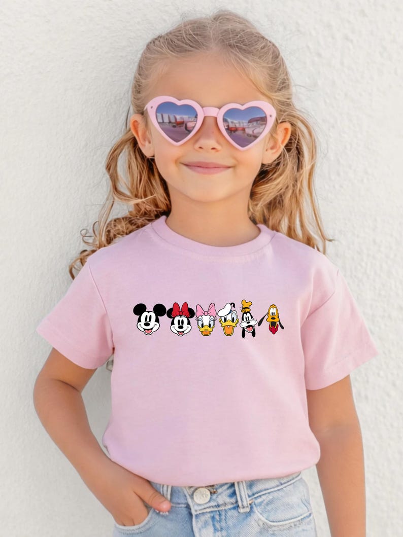 Gildan Mickey And Friends Shirt, Retro Disney Faces Tee, Minnie Donald Pluto Family Trip 2026