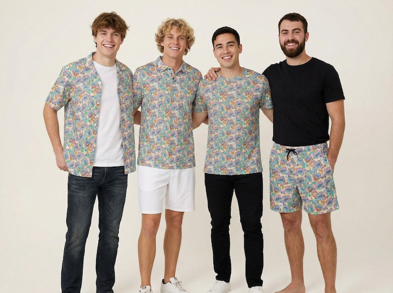 Tattoo Hearts Stitch - Disney Inspired Men's Button Down product image 1