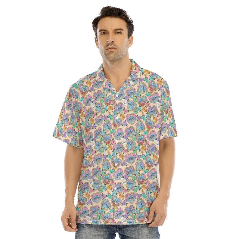 Tattoo Hearts Stitch - Disney Inspired Men's Button Down product image 4