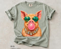 Pig Shirt Comfort Colors® Funny Pig Sweatshirt Bubble Gum Animal Tee Pig Lover Gift Farm Animal Lover Farmhouse Cute Piggy Novelty T-Shirt