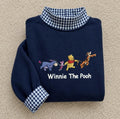 Winnie The Pooh Embroidered Sweatshirt, Disney Eeyore Piglet Tigger Crewneck, Pooh Bear Gingham Sweater, Hundred Acre Wood Disney Park Gift